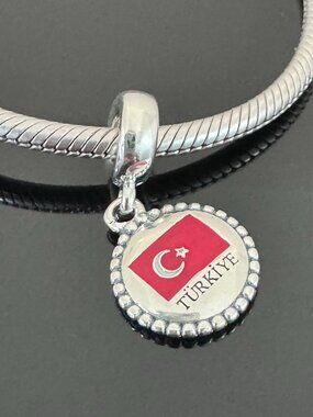 Original Pandora TURKIYE Flag Charm